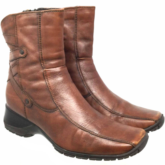 Clarks Shoes - Clarks Women's Ankle Boots Size Us 7M Brown Zip